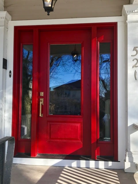 Trendy Red Oak Door Stained Interior Green Brand Windows